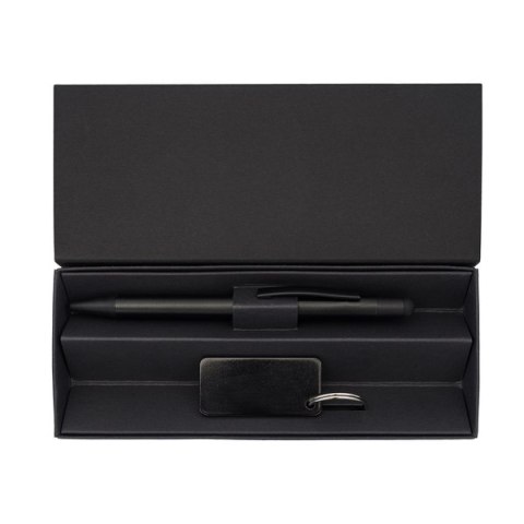 Zestaw upominkowy długopis i brelok Couple, czarny