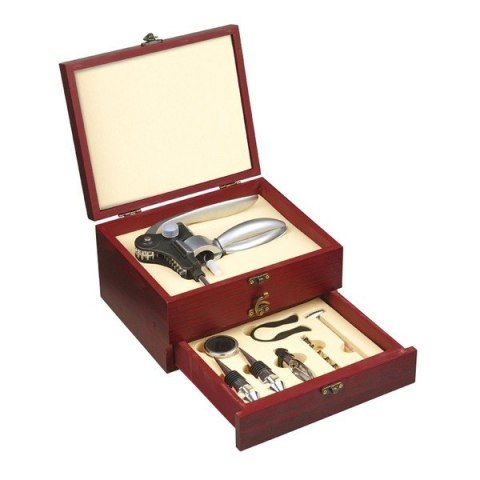 Zestaw do wina Double Decker, brązowy - druga jakość