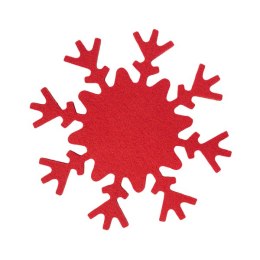 Podkładki filcowe Snowflake, czerwony